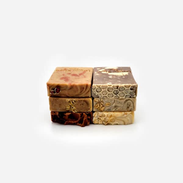 Six handmade soaps