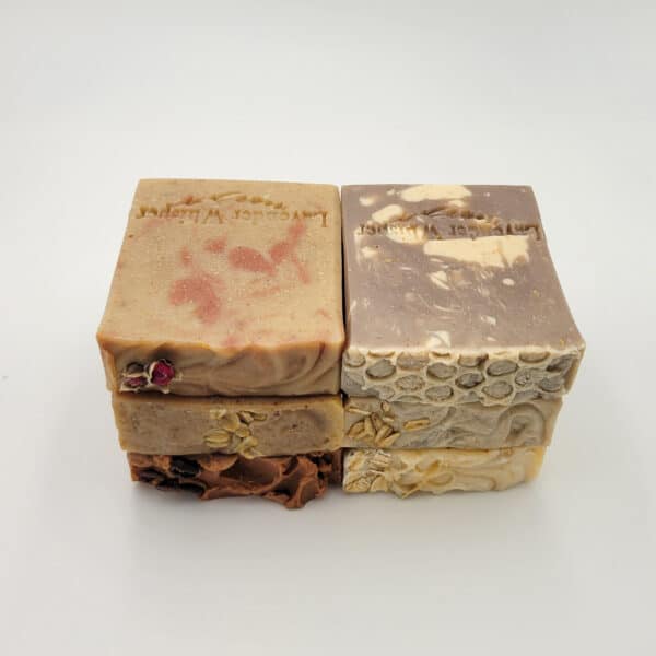 Six handmade soaps