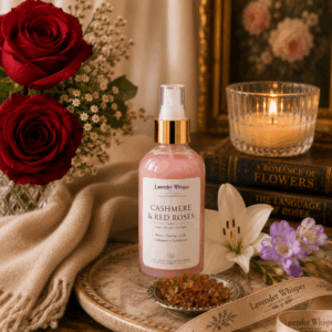 Cashmere & Red Roses Linen Room Car Spray by Lavender Whisper Apothecary