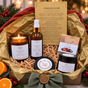 Crimson Glow Gift Set by Lavender Whisper Apothecary